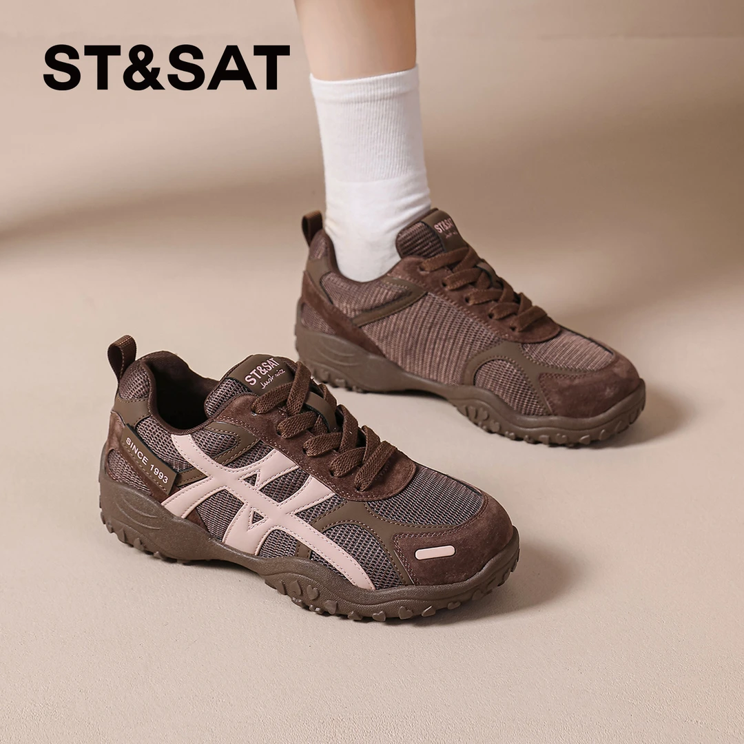 星期六爆款复古德训鞋女2025新款秋季棕色韩版网红阿甘鞋轻便软底