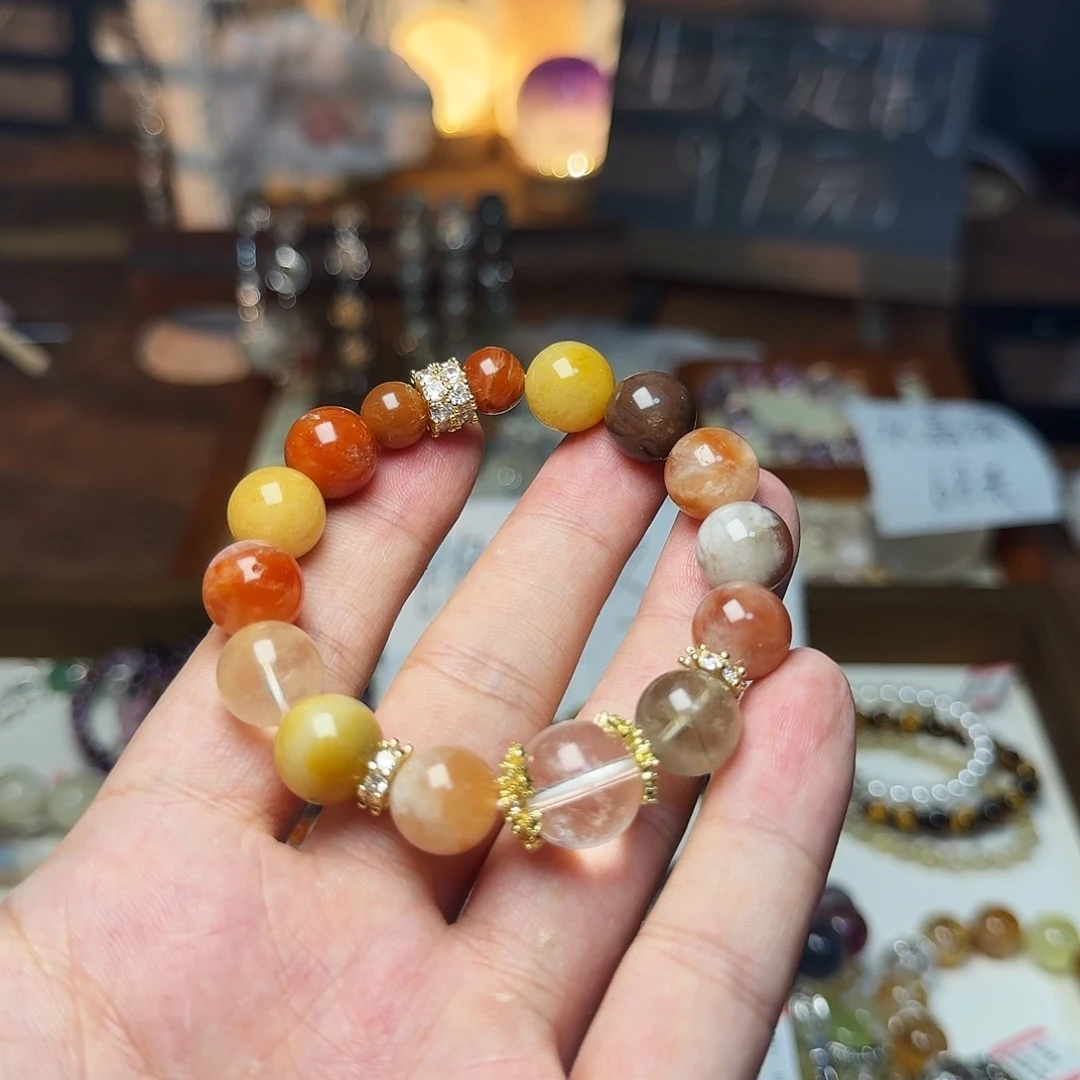 水晶手链合金佳**O彩图毛水晶手串