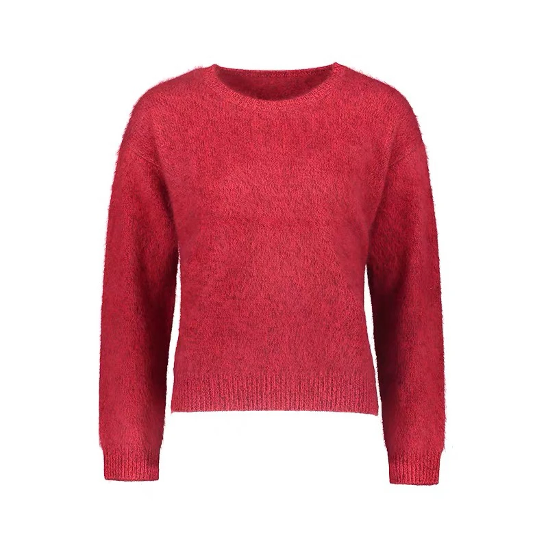 浅秋圆领幻彩拉绒毛衣10B50553