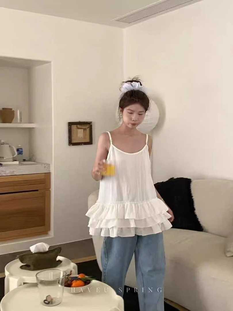 【蛋糕吊带】百搭必备可以叠穿的可调节吊带背心上衣