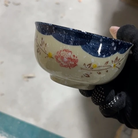 微瑕，不能明火，4.3英寸8个碗