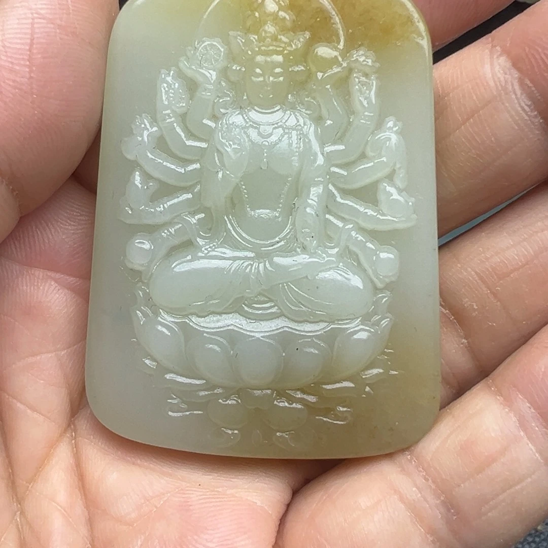 和田玉（糖玉）未镶嵌吊坠(不含链)