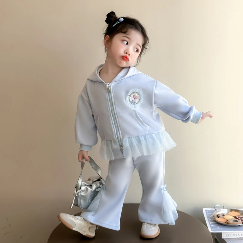 女童艾莎运动套装