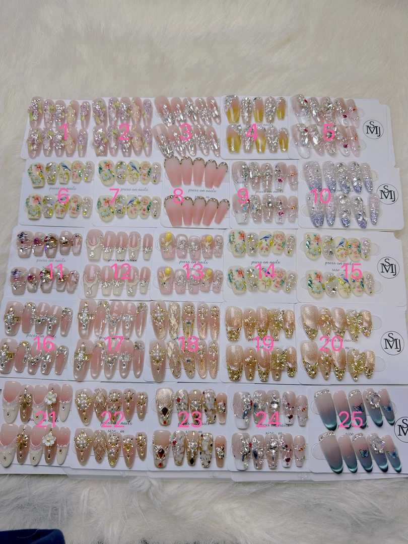 满饰纪 |「打版甲-M码链接」轻奢钻饰超闪穿戴甲手工穿戴甲堆堆钻