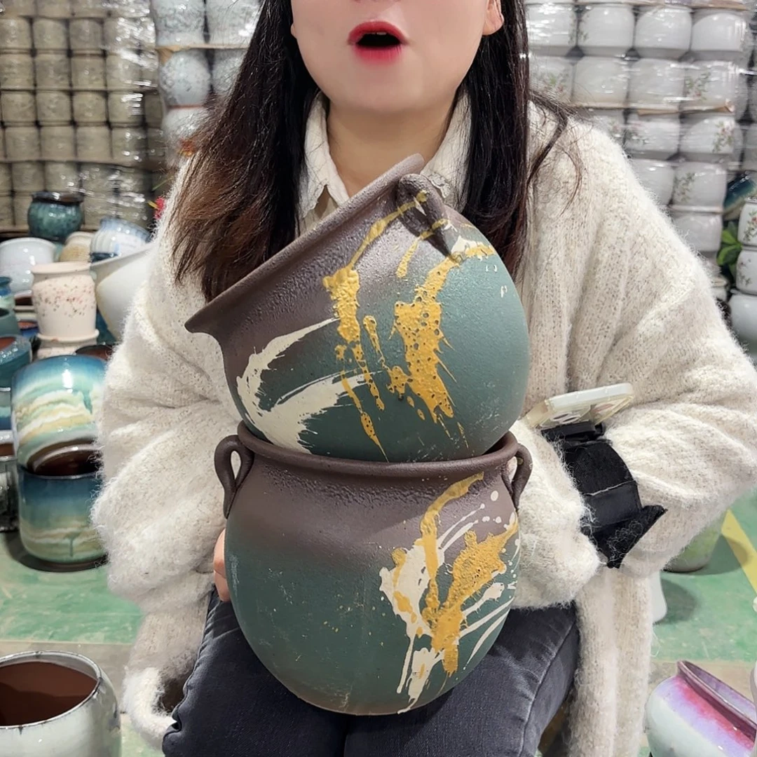 正品两个高19/19红陶