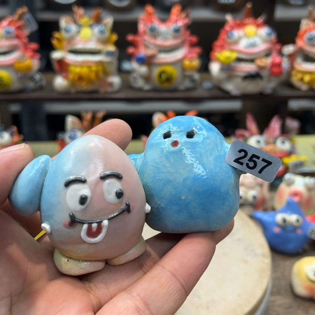 摆件纯手工抽象陶瓷摆件福利组合257