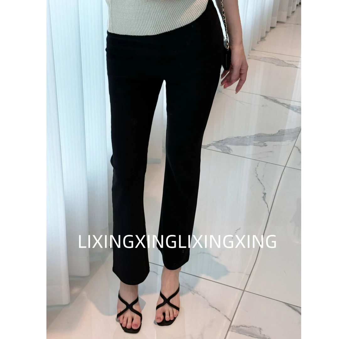 LXX【舒适百搭九分裤】春秋显瘦直筒时尚休闲黑色外穿