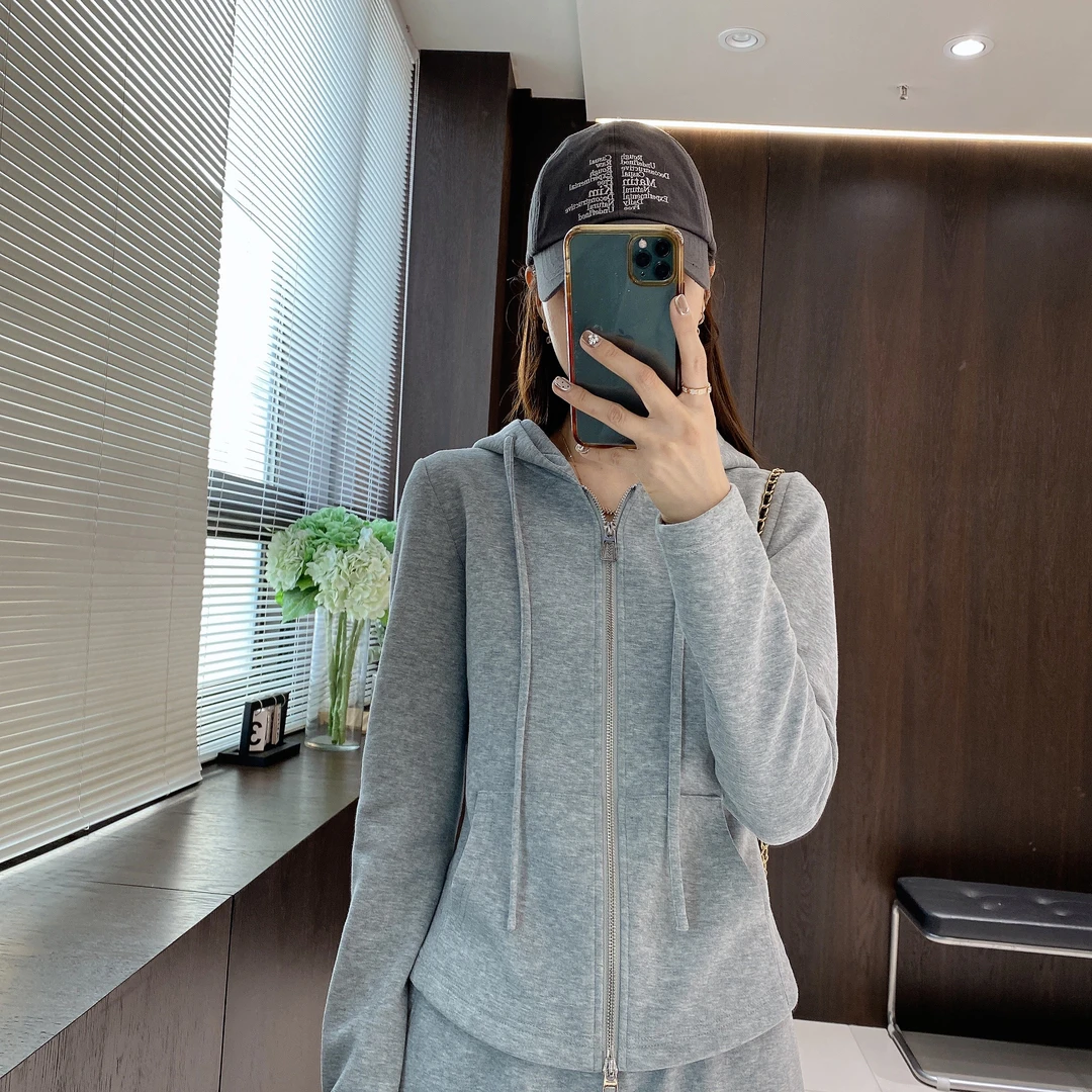 IMFLY金小金自制女装 休闲套装DYK2391早春连帽衫+休闲长裤两件套