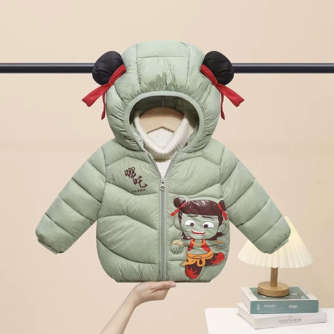 2025新款哪吒冬季儿童棉衣男女童保暖连帽外套（偏小一码）
