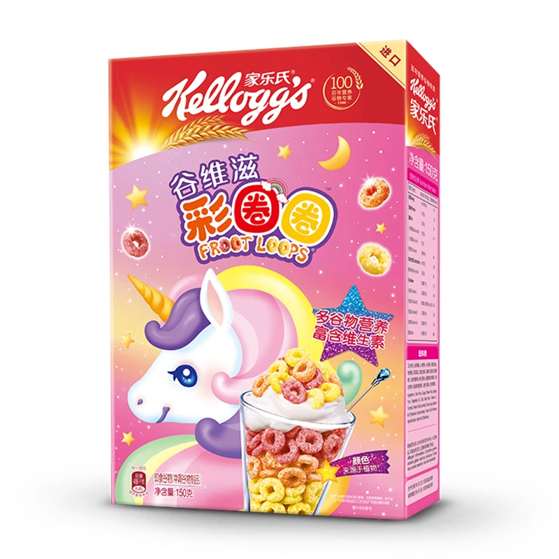 家乐氏谷维滋彩圈圈蜂蜜麦圈彩色谷物麦片即食冲饮营养早餐
