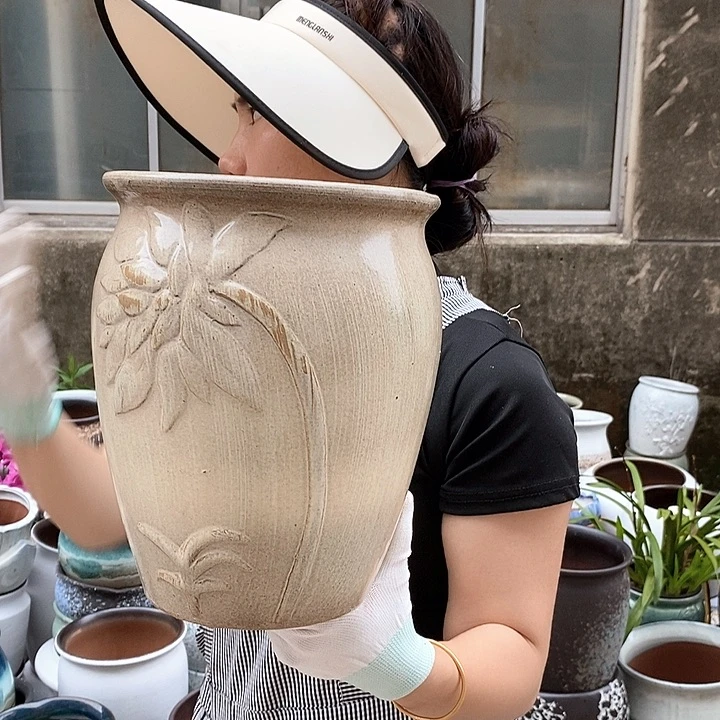 紫砂花盆正品口20高25