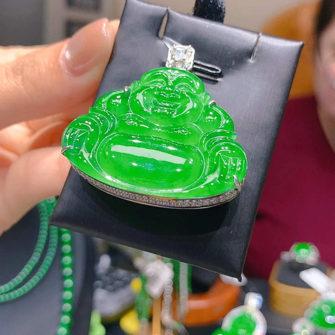 【闪购商品】翡翠颈饰银S925镶嵌7柒姐