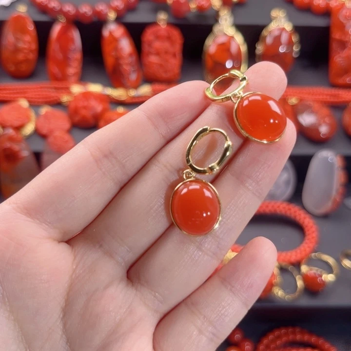 南红玛瑙南红银S925镶嵌