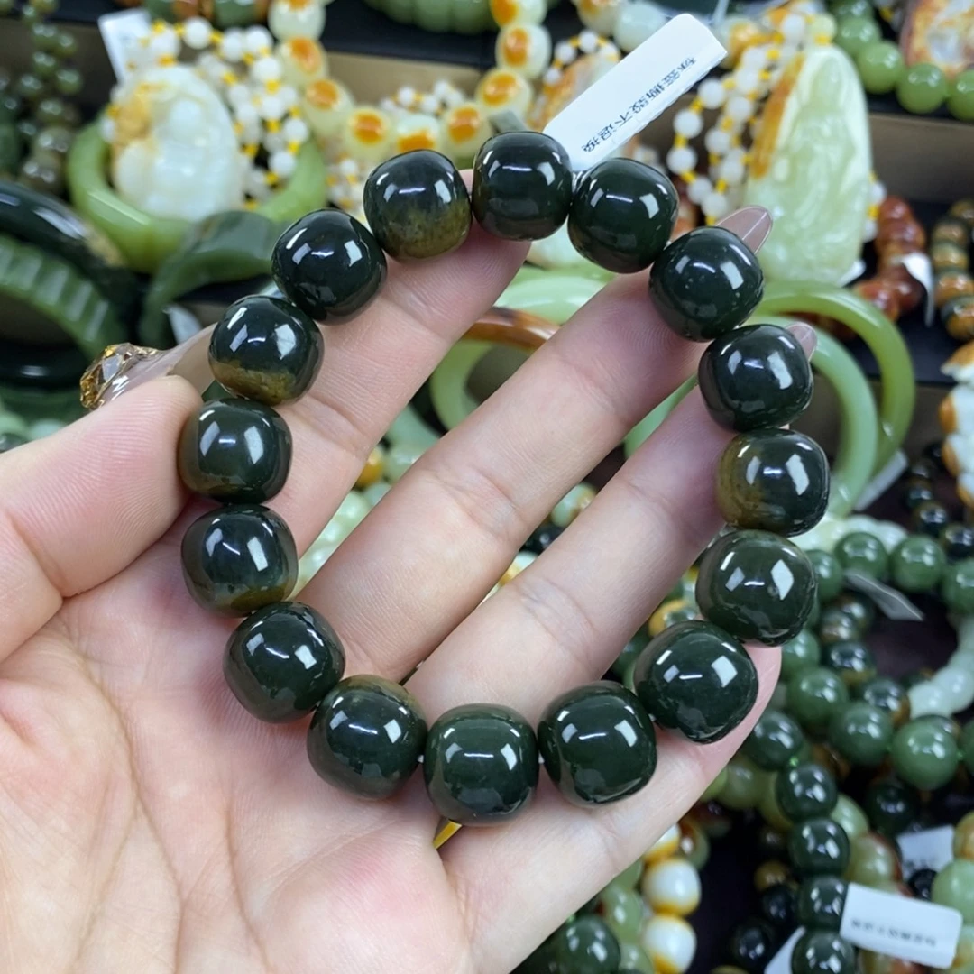 透闪石质玉未镶嵌手串手串卡14