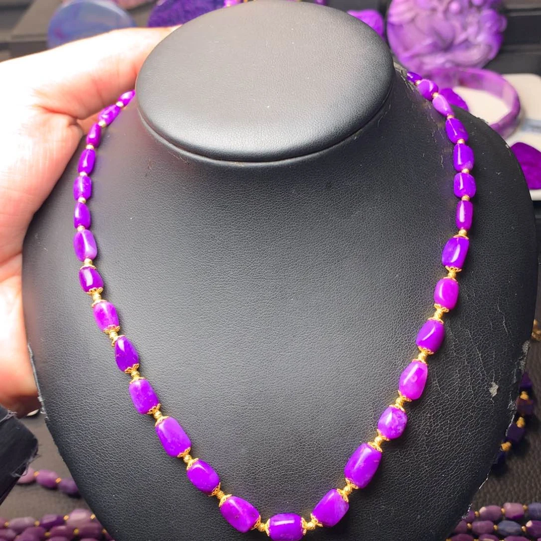 苏纪石（舒俱来）项链18K金镶嵌