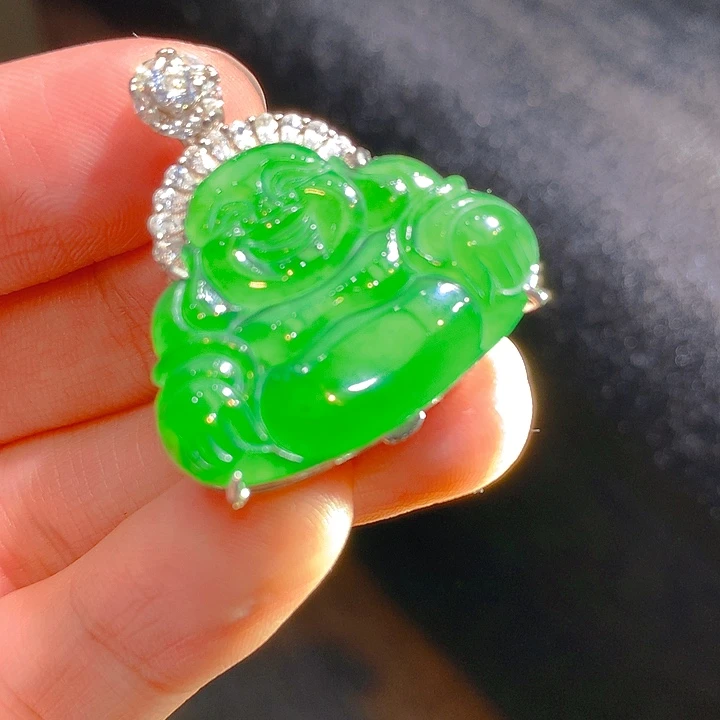 【闪购商品】翡翠颈饰银S925镶嵌翡翠