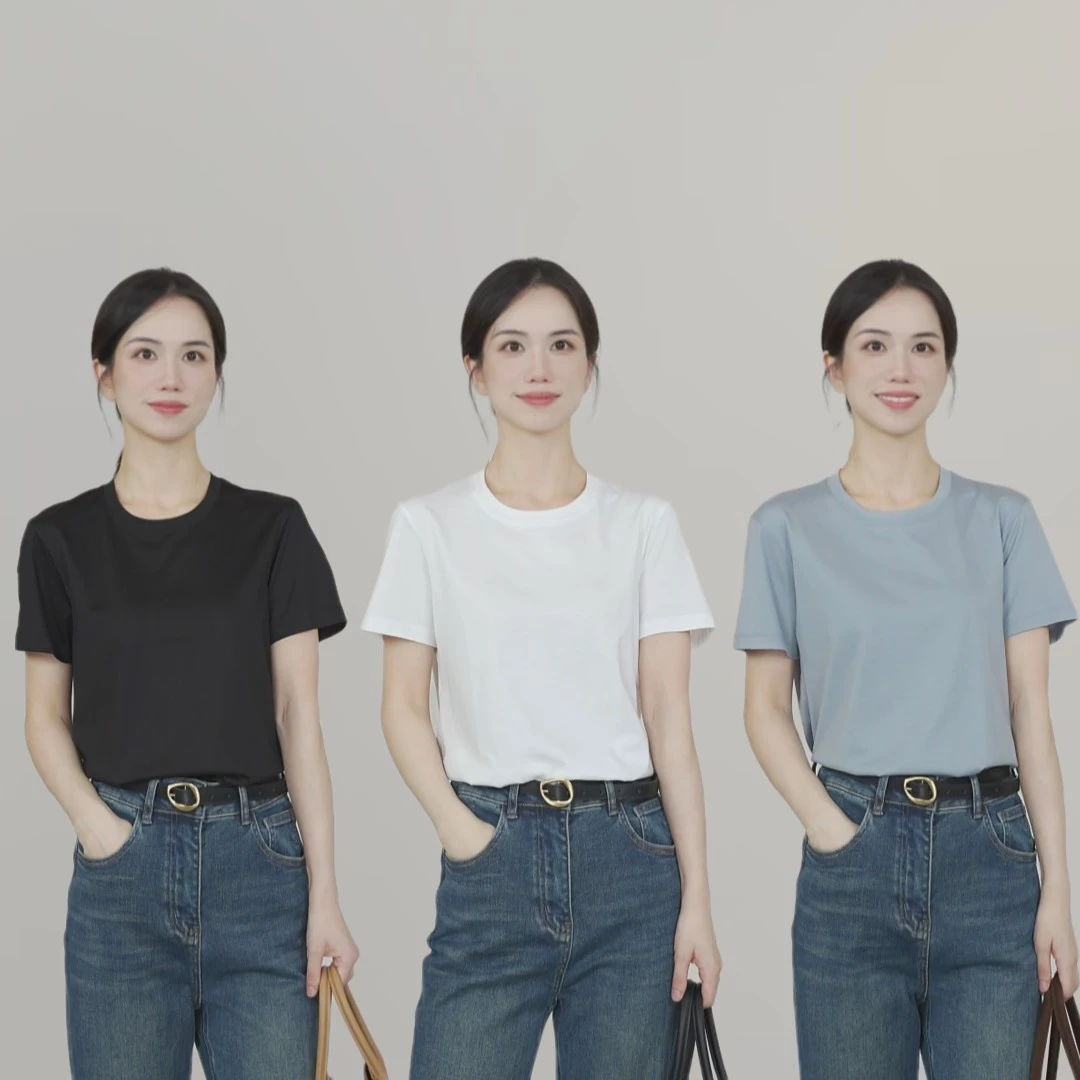 小禾精选【呼吸T】奢牌杜邦coolmax速干纤维+兰精天丝短袖T0108白色