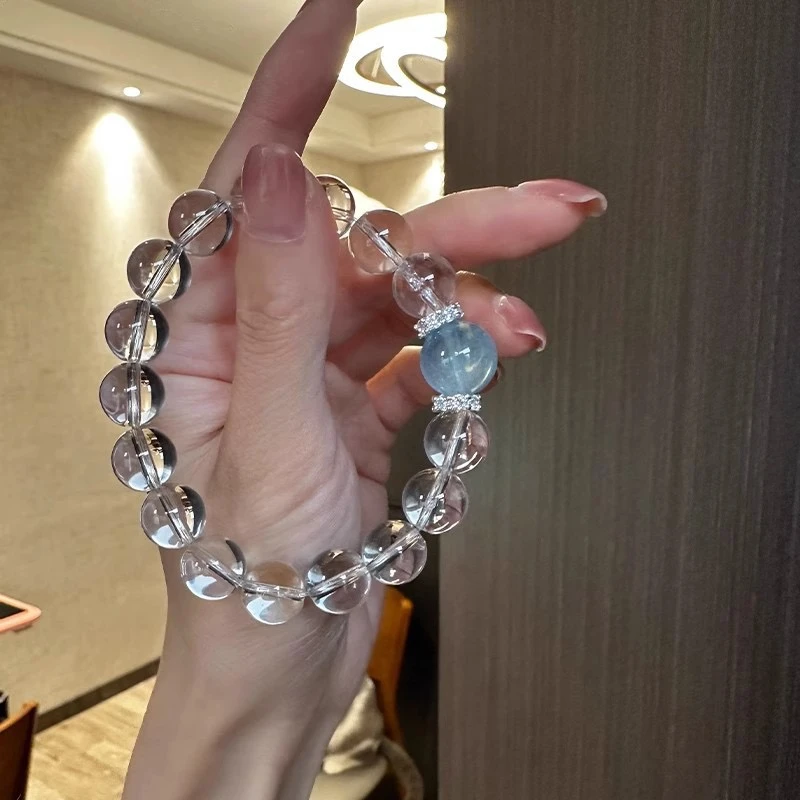 【露丝同款】海蓝宝白水晶手串水晶手串