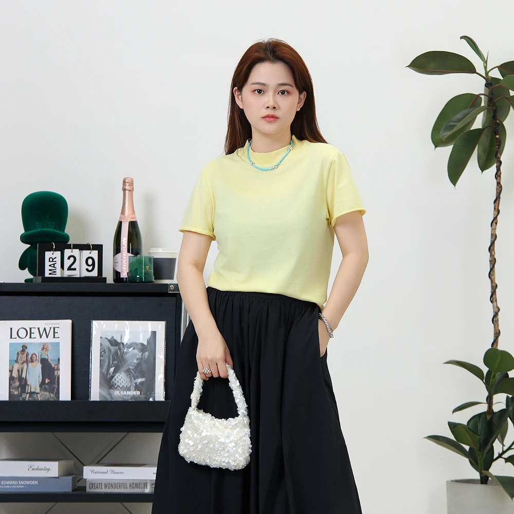 YC | row风极简主义融合无缝立裁T 显瘦纯色百搭短袖 凉感修身