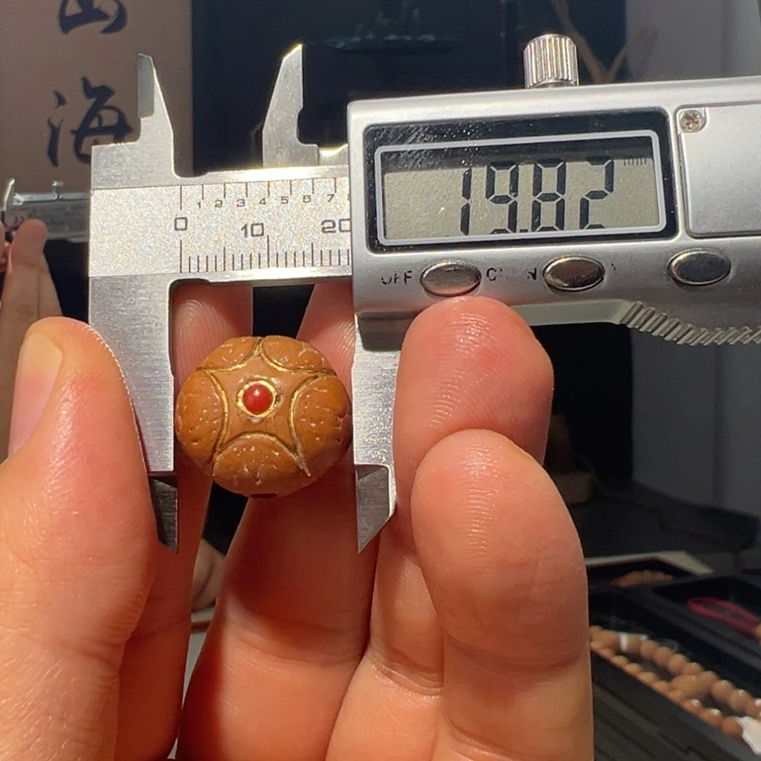 凤眼菩提吊坠五星镶嵌24k