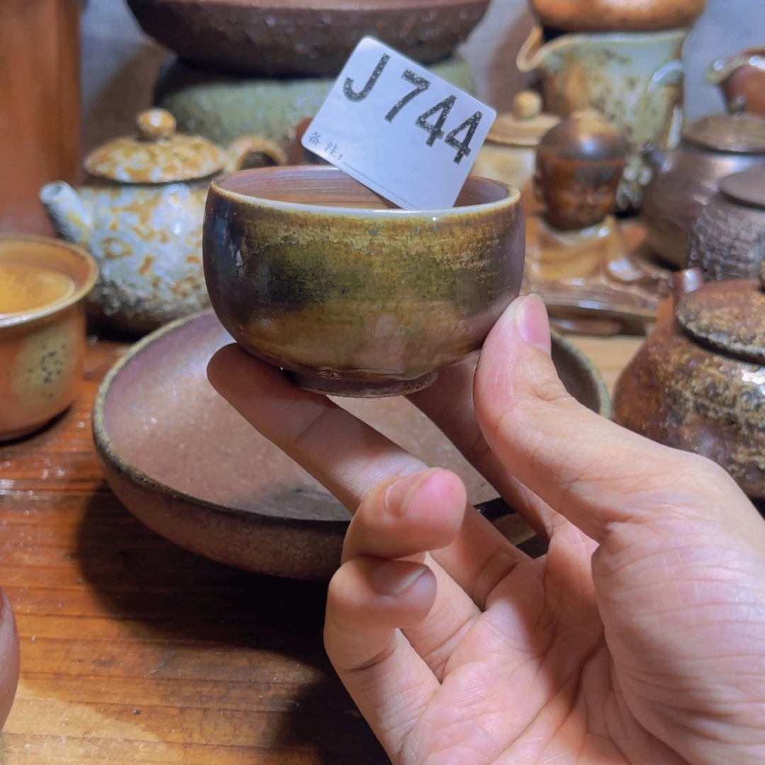 纯手工制作工艺（柴烧）裸烧纯手工制作柴烧杯744