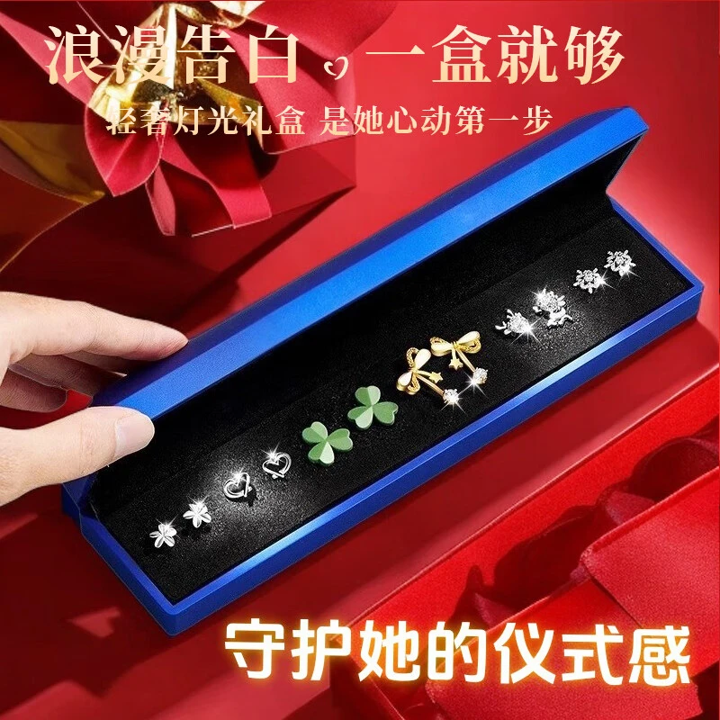 925银耳饰 纯银耳环女款一周气质耳钉生日礼物女生高级感送女朋友