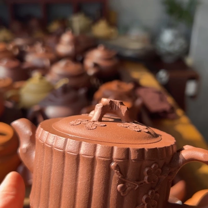 紫砂茶壶竹节壶150cc