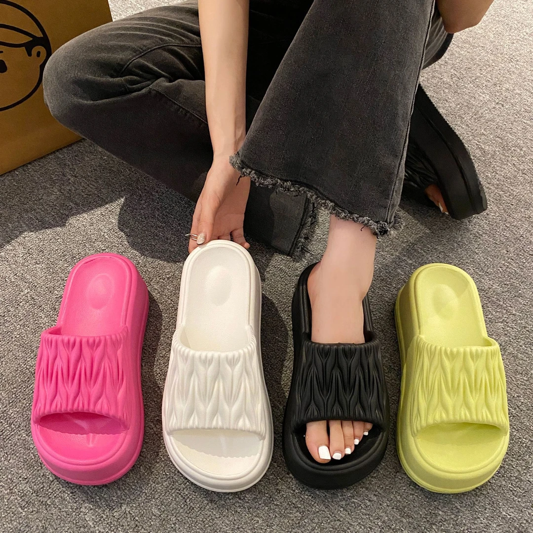 踩屎感厚底女拖鞋外穿夏季新款韩版增高一字拖休闲舒适高跟拖鞋子