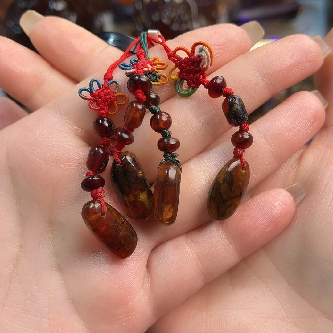 琥珀手链未镶嵌琥珀钥匙链