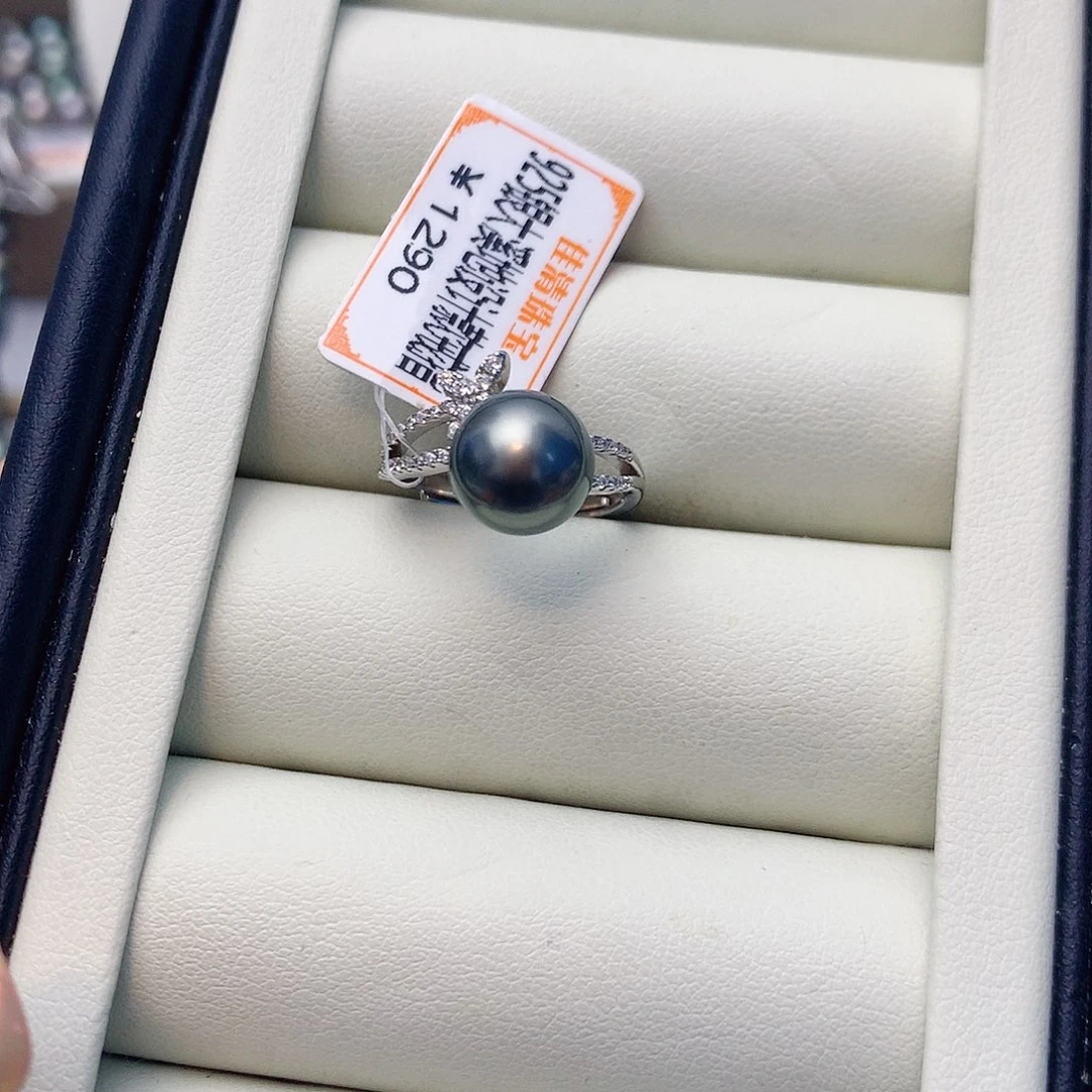 海水珍珠银S925镶嵌戒指w29
