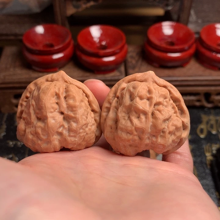 把件文玩核桃39尺大对歪蛤蟆头