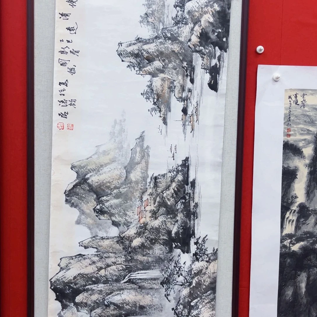 国画清****a绘画作品多次参加