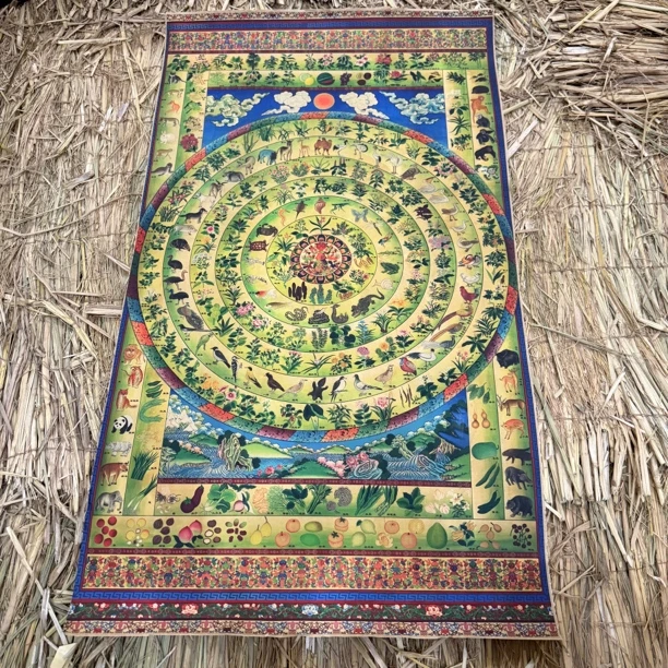 高端精品万物图绘画类唐卡