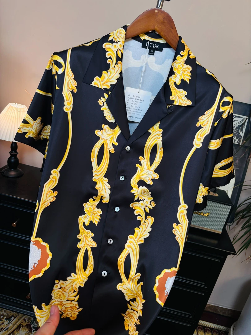 宫廷巴洛克-玫瑰贡缎短袖短裤套装轻奢时尚情侣款家居服饰可外穿！