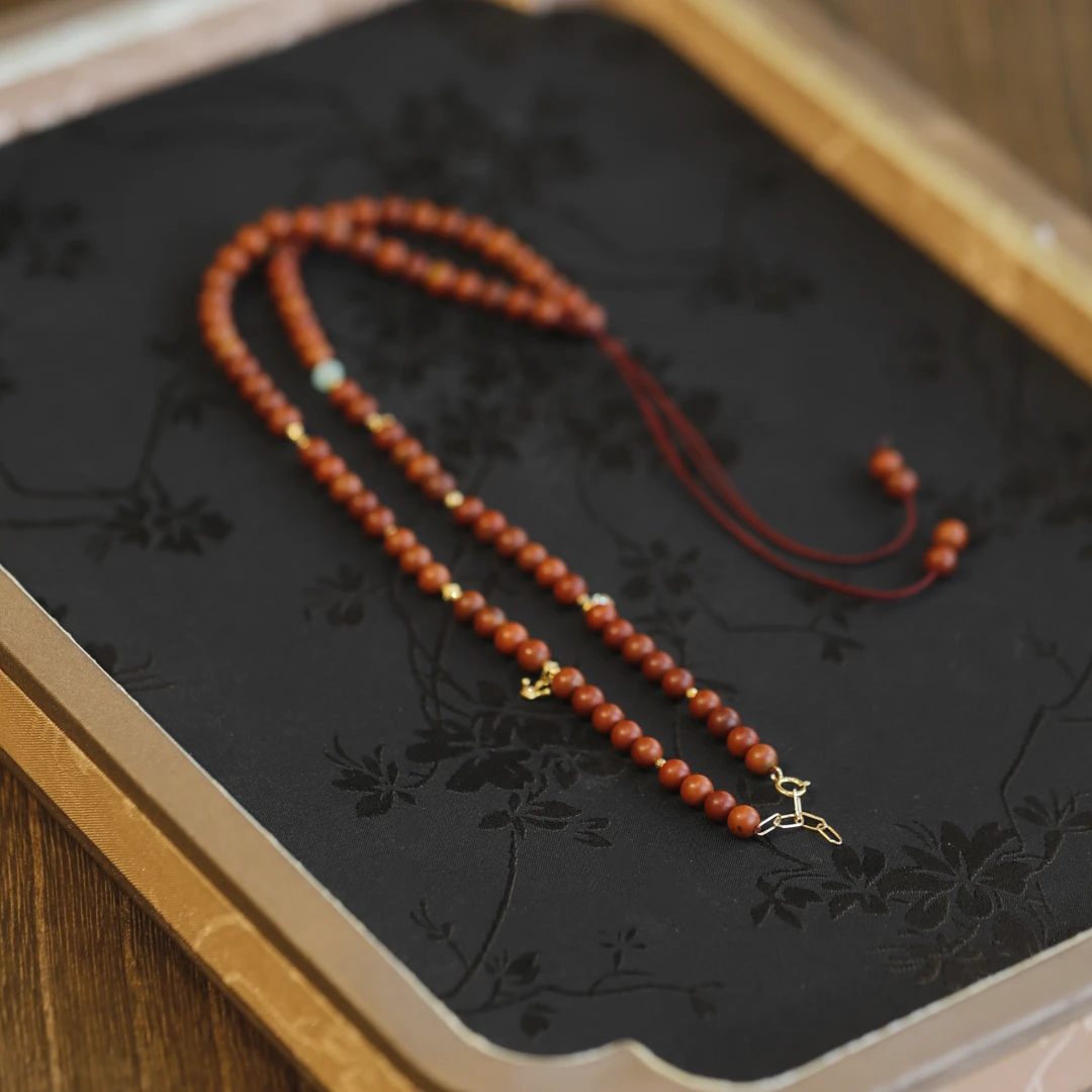 麦麦【年颂】天然南红姬姜+18K配件 项链