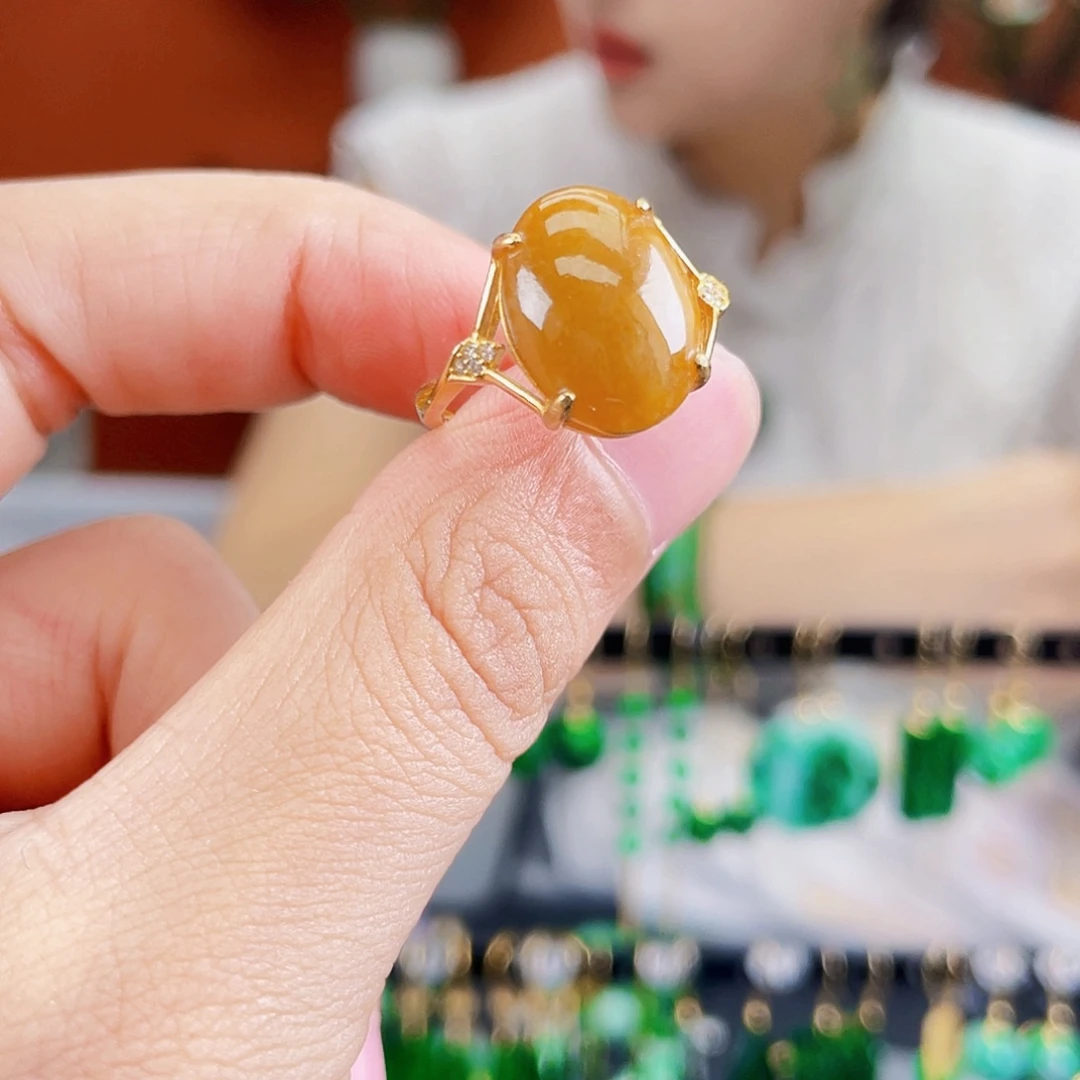 银S925镶嵌翡翠耳饰