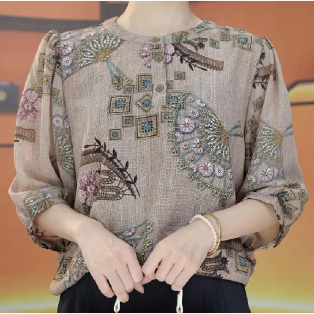 【出口原单】2025年中式新款气质柔软亲肤显瘦高端上衣2138-38