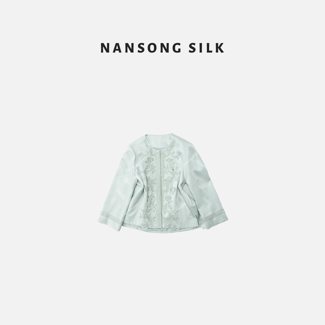 品牌新款新中式国风重工刺绣醋酸宽松显瘦外套51521