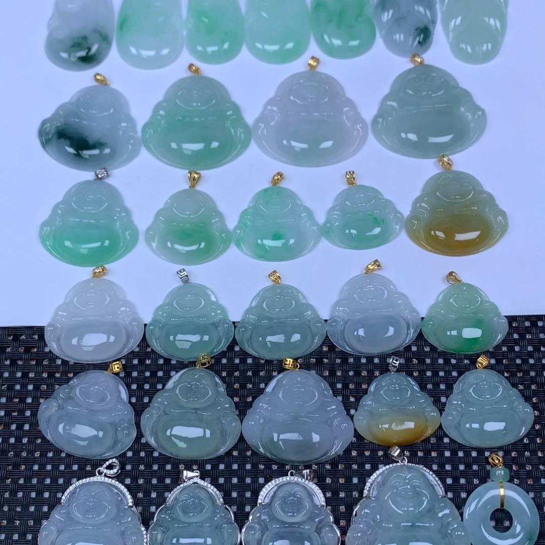 翡翠未镶嵌颈饰天然