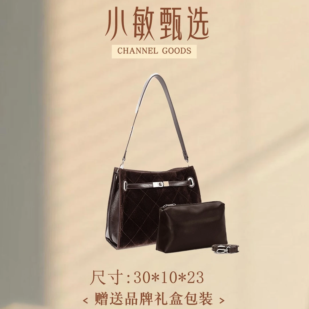 【小敏精选】渠道货ZT-D8085-金咖斜挎款单肩包单肩时尚女包