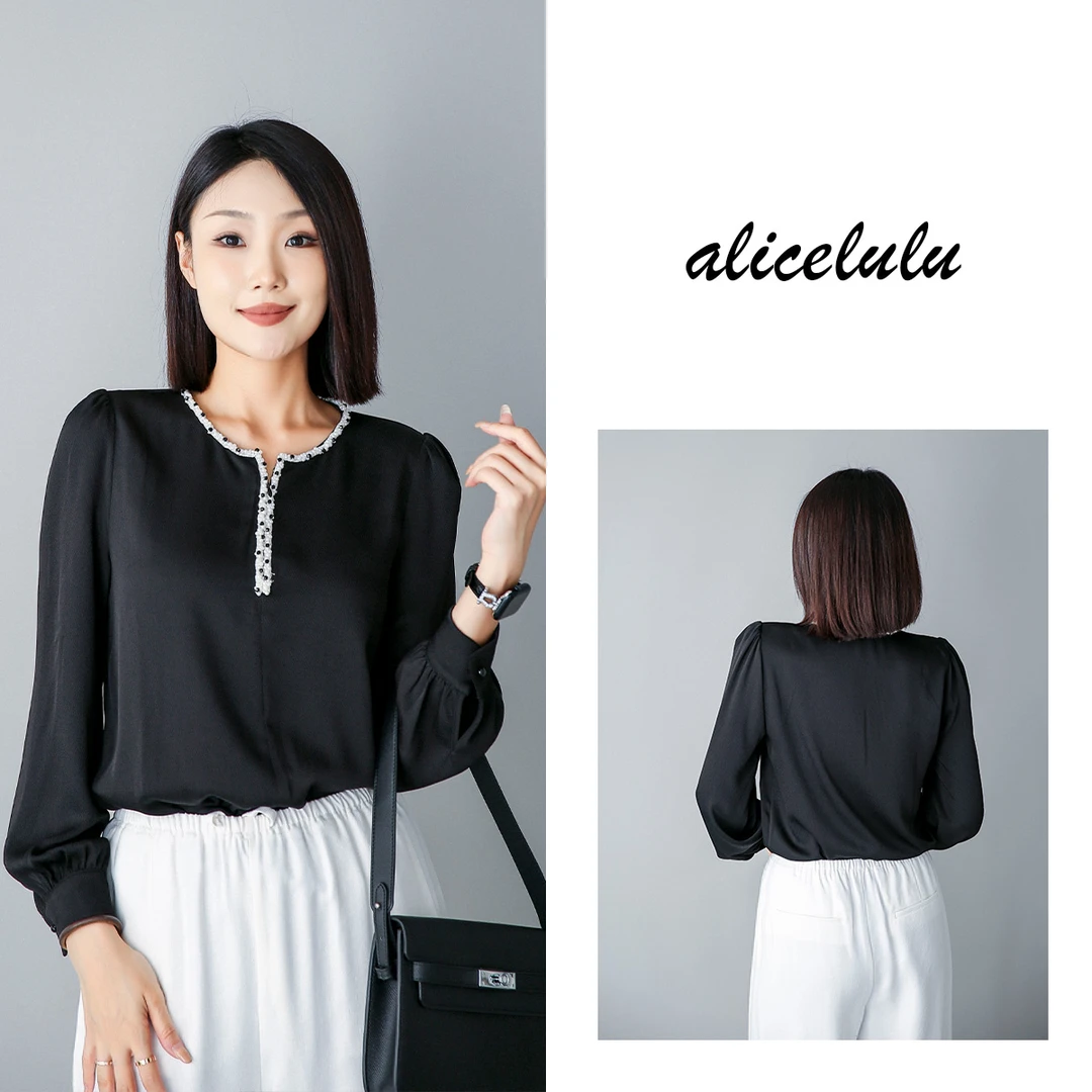 5alicelulu “夜空的星”衬衫 璀璨亮片 优雅通勤 S2139277T