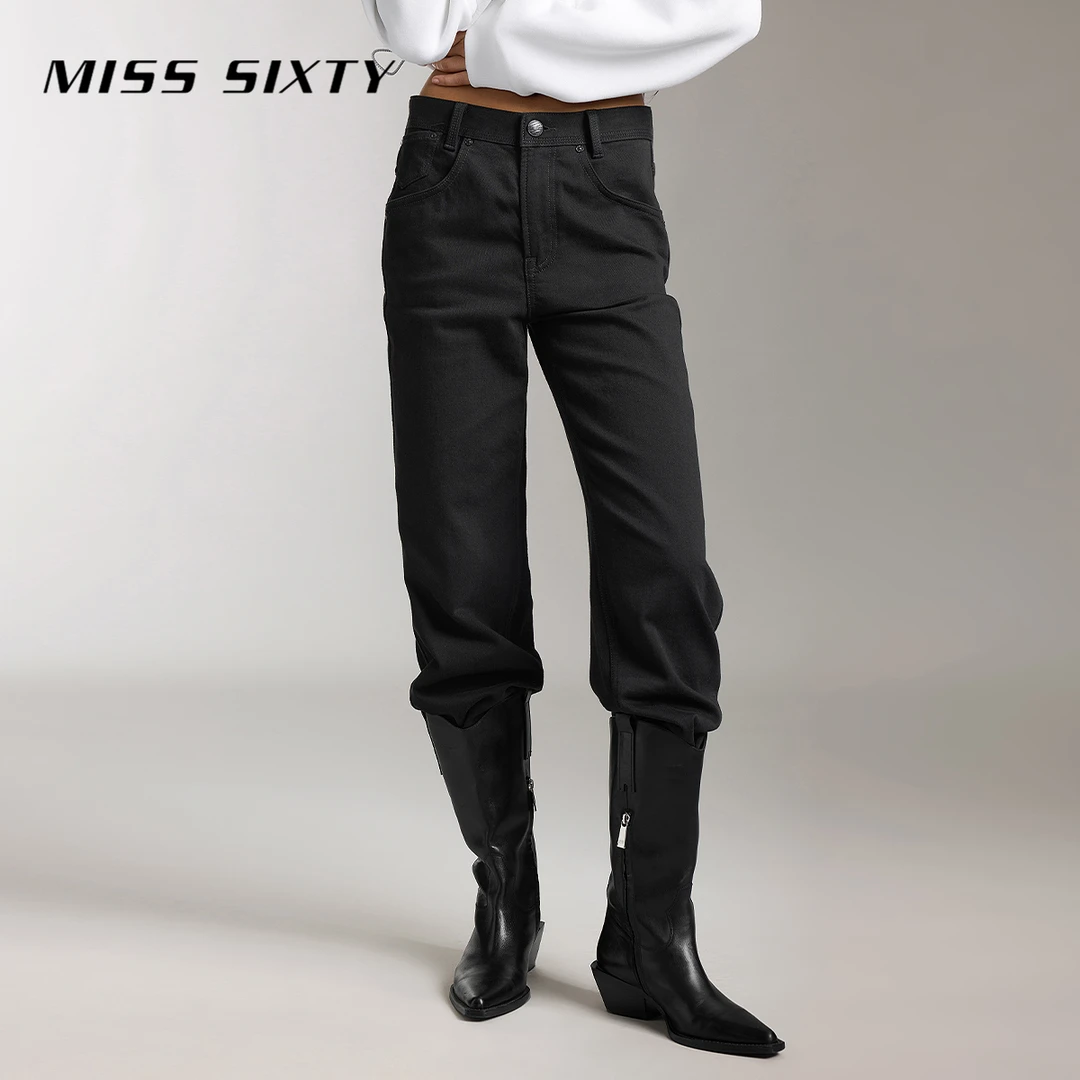 Miss Sixty牛仔裤中腰直筒长裤美式复古宽松百搭休闲