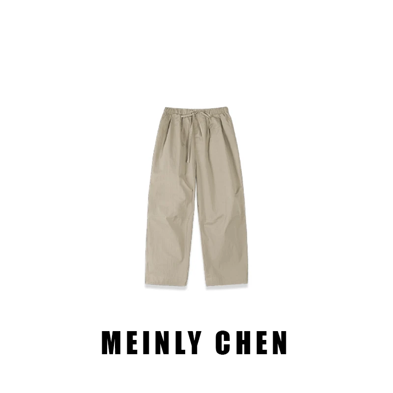 【MEINLY  CHEN】高端设计师款时尚百搭简约宽松休闲裤8824527