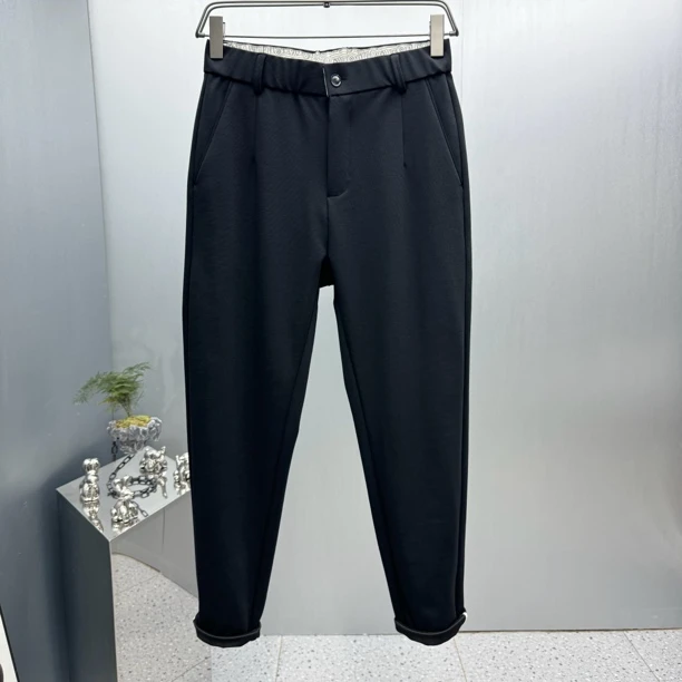 新款黑色净版平角高弹力休闲百搭潮流原创设计款男裤子