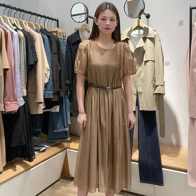 【YS1259】夏装新款收腰显瘦中长款时尚减龄连衣裙