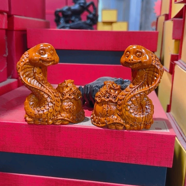 木花梨木10福财蛇一对