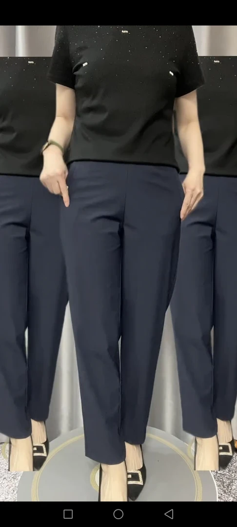 2783牛奶丝休闲裤九分裤夏季速干裤抖抖裤女裤