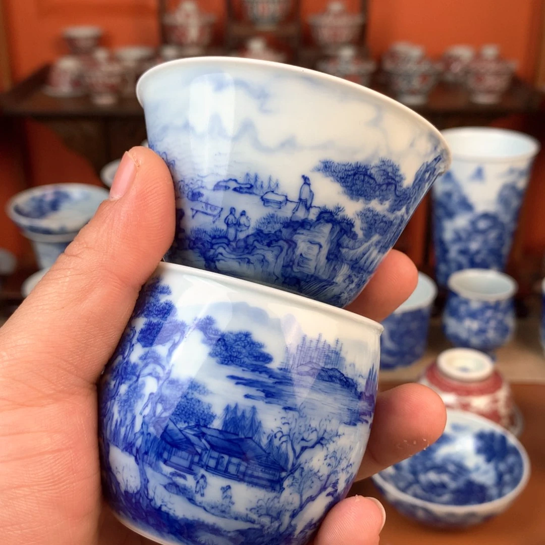 路*甲山水主人杯手工手绘