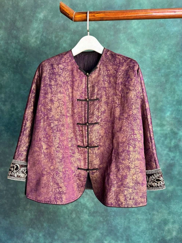 【十三郎】2025香云纱中襟外套251091