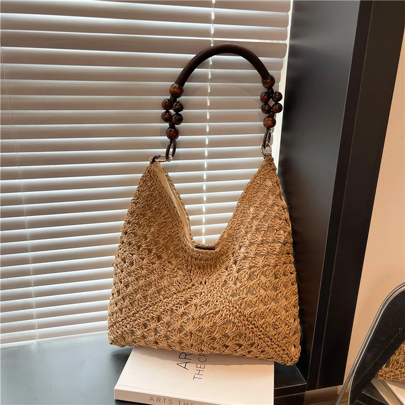 镂空编织包女2025新款草编包夏季海边度假风休闲单肩托特包沙滩包
